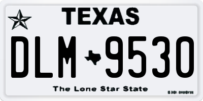 TX license plate DLM9530