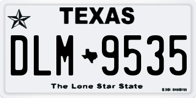 TX license plate DLM9535