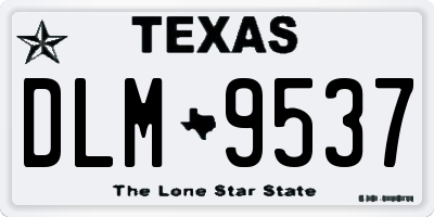 TX license plate DLM9537
