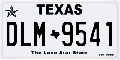 TX license plate DLM9541