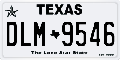 TX license plate DLM9546