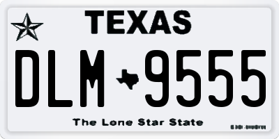TX license plate DLM9555