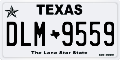 TX license plate DLM9559