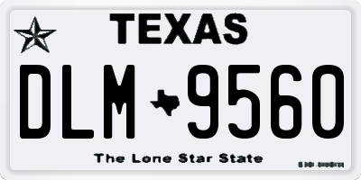 TX license plate DLM9560