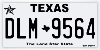 TX license plate DLM9564
