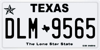 TX license plate DLM9565