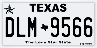 TX license plate DLM9566