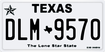 TX license plate DLM9570