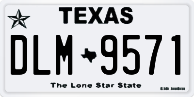 TX license plate DLM9571