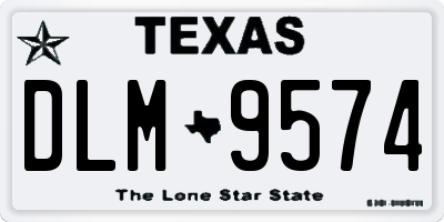 TX license plate DLM9574