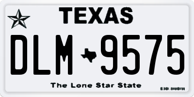 TX license plate DLM9575