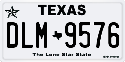 TX license plate DLM9576
