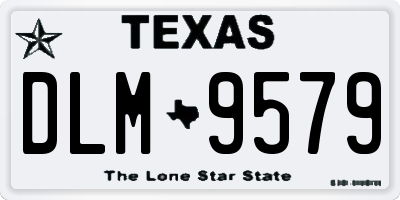 TX license plate DLM9579