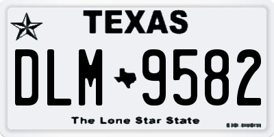 TX license plate DLM9582