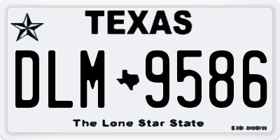 TX license plate DLM9586