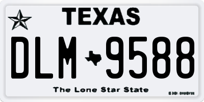 TX license plate DLM9588