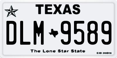 TX license plate DLM9589