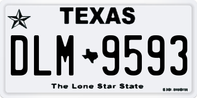 TX license plate DLM9593