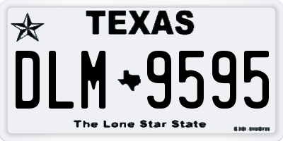 TX license plate DLM9595