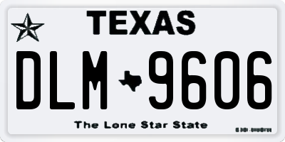 TX license plate DLM9606