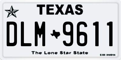 TX license plate DLM9611