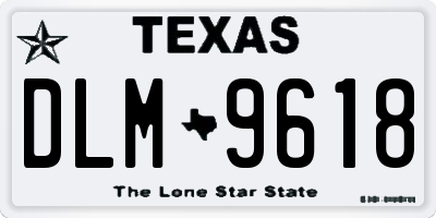 TX license plate DLM9618