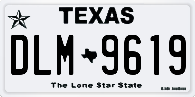 TX license plate DLM9619