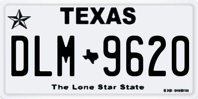 TX license plate DLM9620