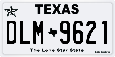 TX license plate DLM9621