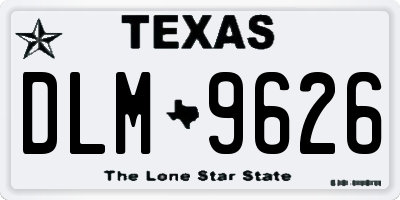 TX license plate DLM9626