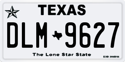 TX license plate DLM9627