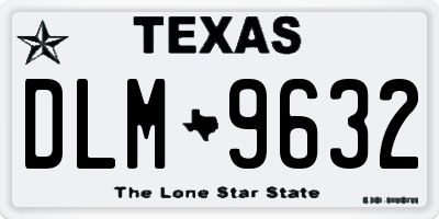 TX license plate DLM9632