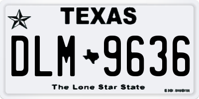TX license plate DLM9636