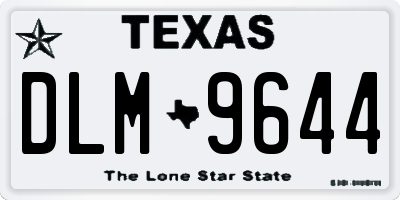 TX license plate DLM9644