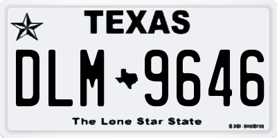 TX license plate DLM9646