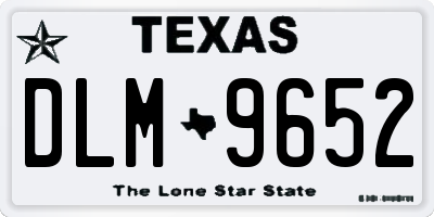 TX license plate DLM9652