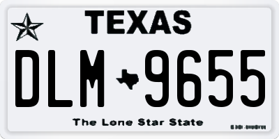 TX license plate DLM9655