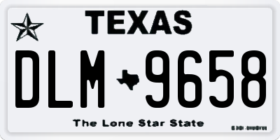 TX license plate DLM9658