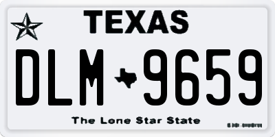 TX license plate DLM9659