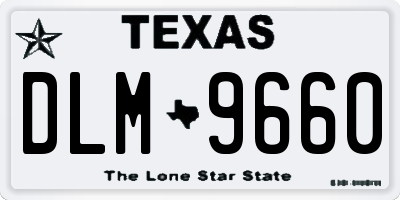 TX license plate DLM9660