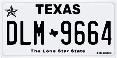 TX license plate DLM9664