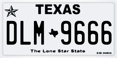 TX license plate DLM9666