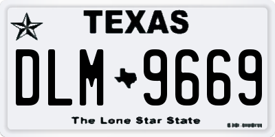 TX license plate DLM9669