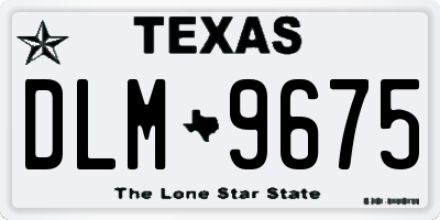 TX license plate DLM9675