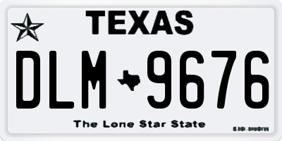 TX license plate DLM9676