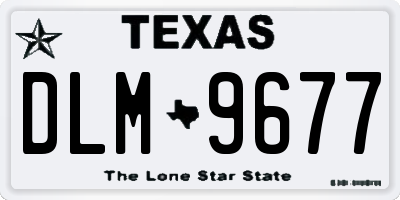 TX license plate DLM9677