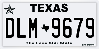 TX license plate DLM9679