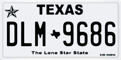 TX license plate DLM9686