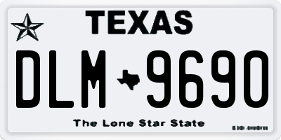 TX license plate DLM9690