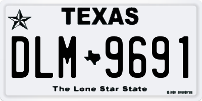 TX license plate DLM9691